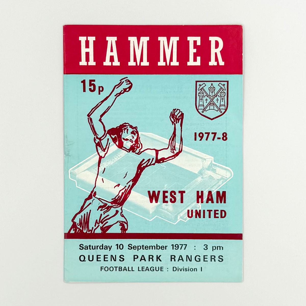 West Ham United vs Queens Park Rangers Programme (10 September 1977)