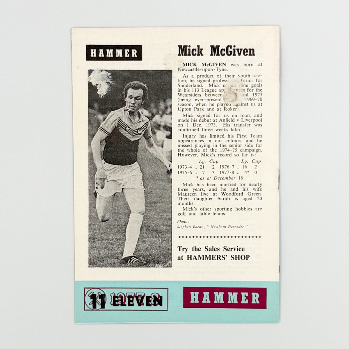 West Ham United vs Birmingham City Programme (26 December 1977)