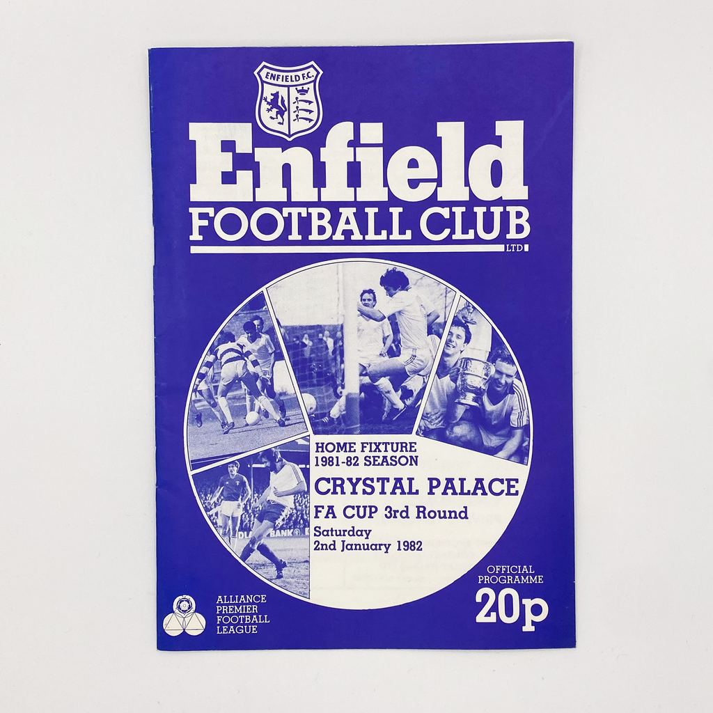 Enfield FC vs Crystal Palace Programme & Ticket (2 January 1982)