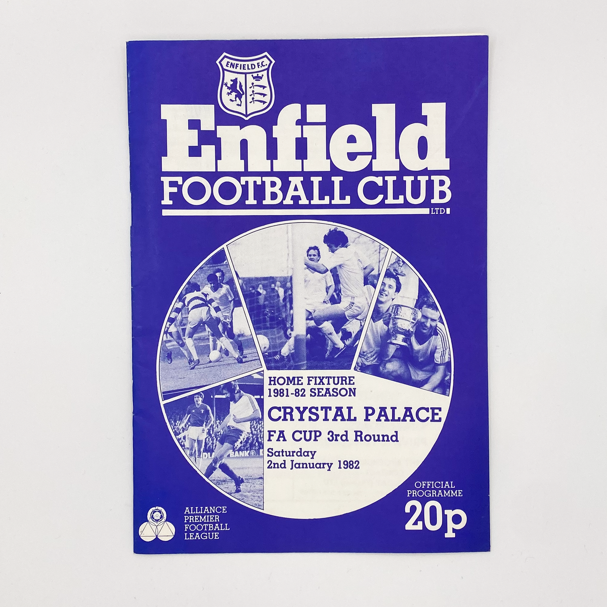 Enfield FC vs Crystal Palace Programme & Ticket (2 January 1982)