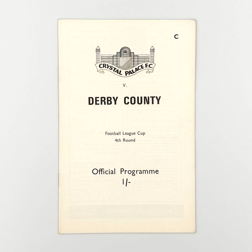 Crystal Palace vs Derby County Programme (15 October 1969)