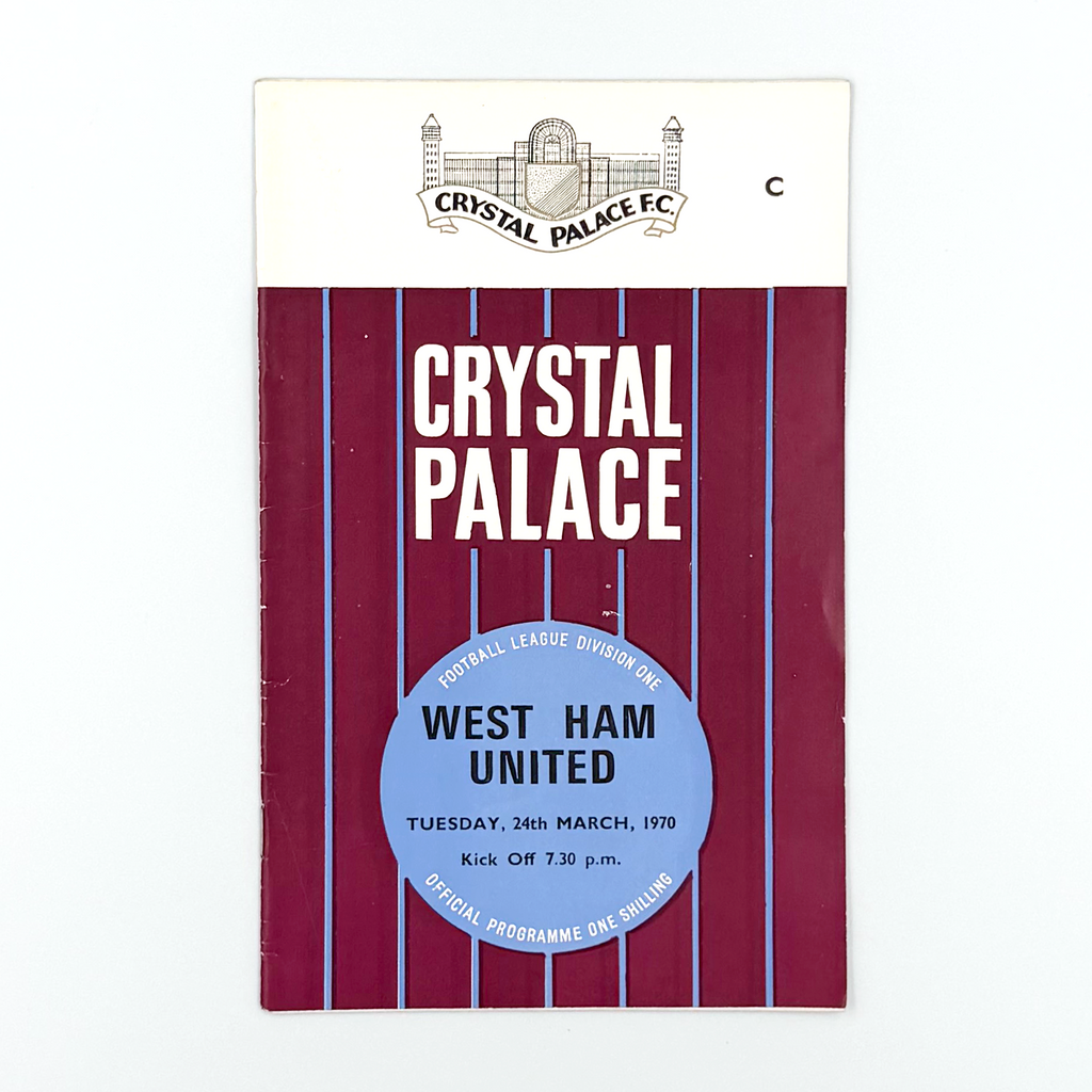 Crystal Palace vs West Ham United Programme (24 March 1970)