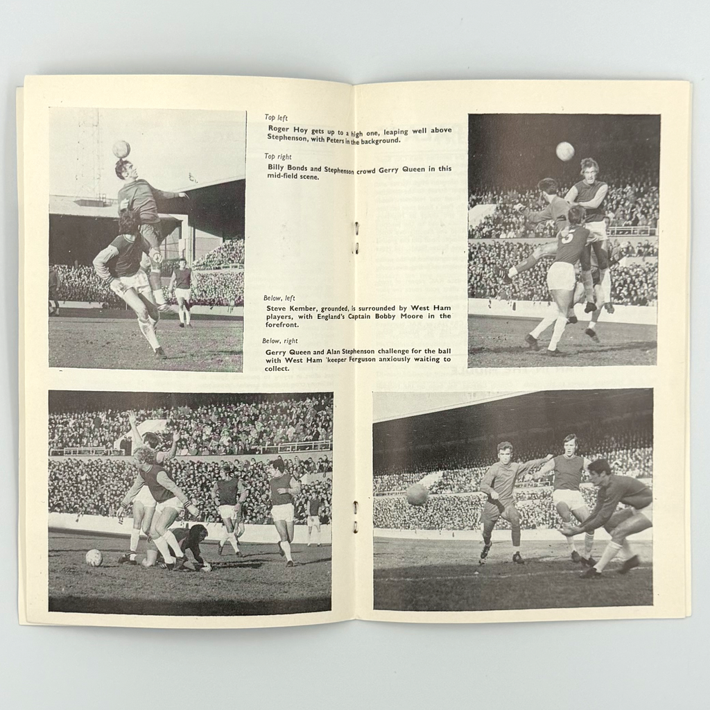 Crystal Palace vs West Ham United Programme (24 March 1970)