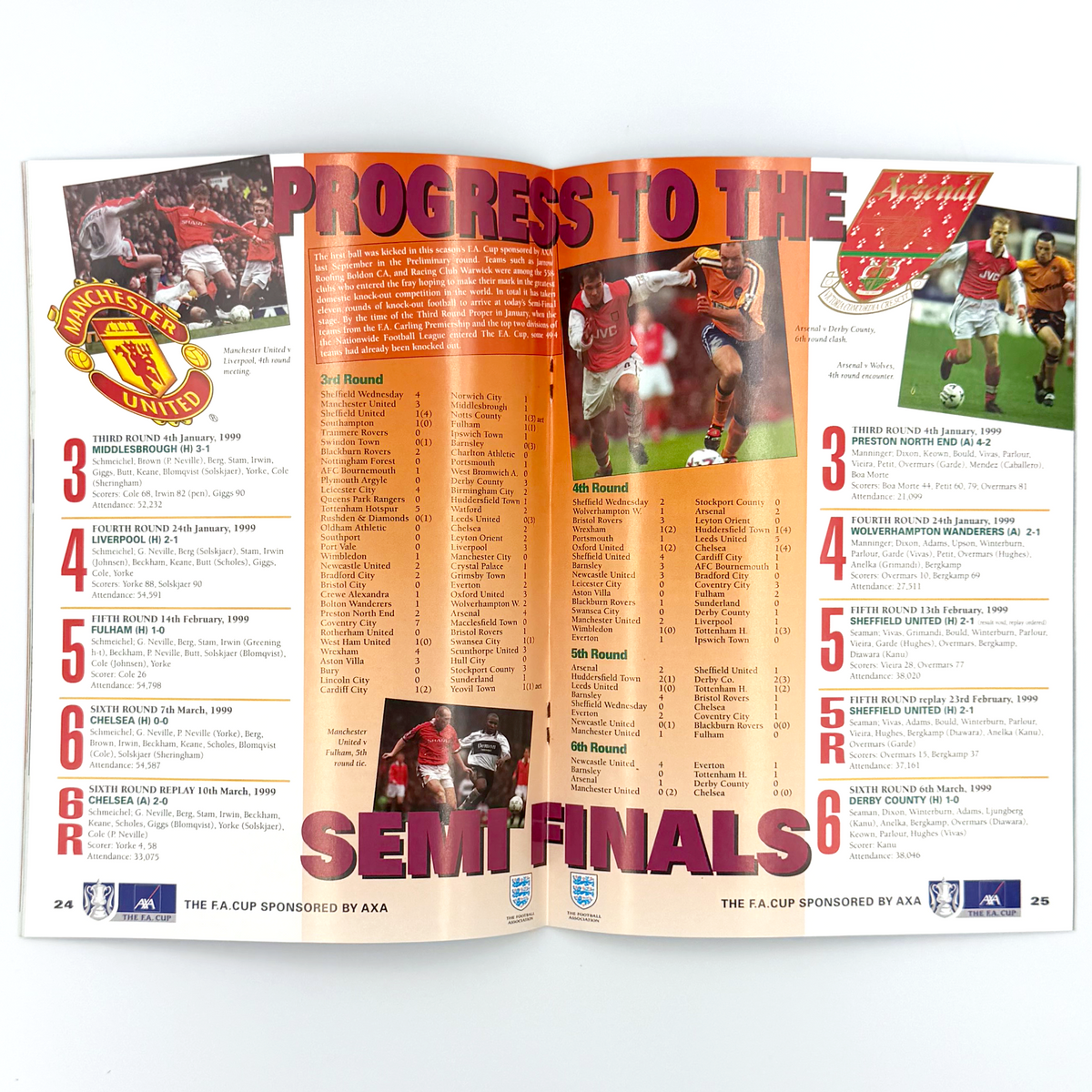 Manchester United vs Arsenal, FA Cup Semi-Final Programme (11 April 1999)