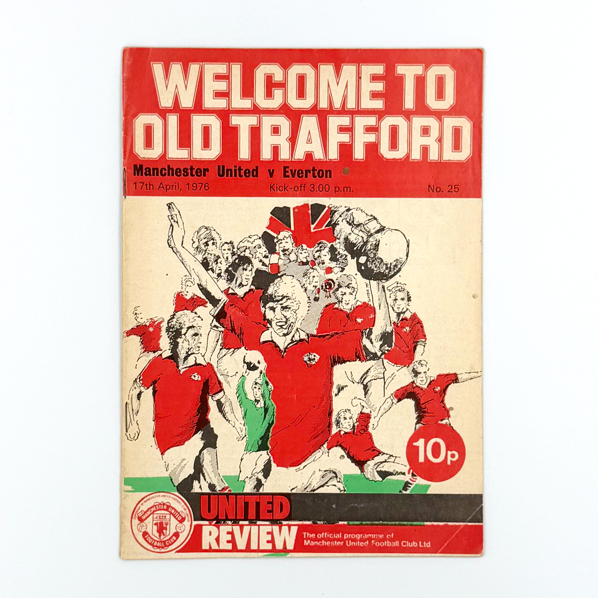 Manchester United vs vs Everton Programme (17 April 1976)