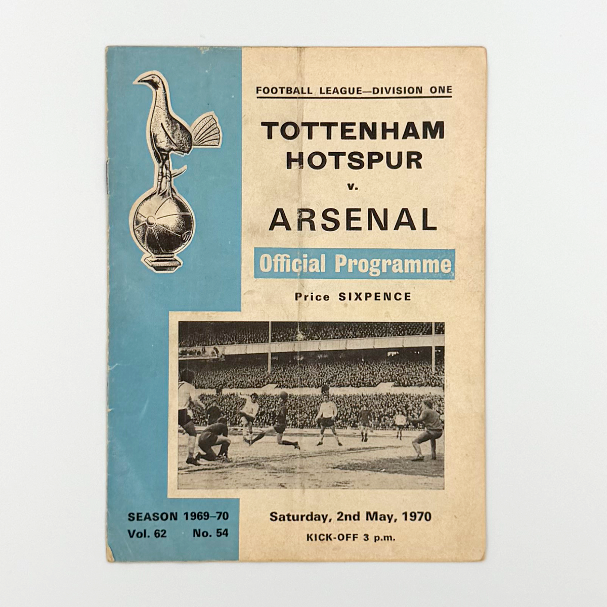 Tottenham Hotspur vs Arsenal Programme (2 May 1970)