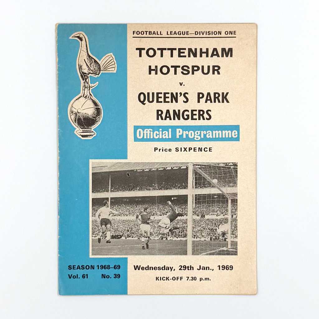 Tottenham Hotspur vs Queens Park Rangers Programme (29 January 1969)