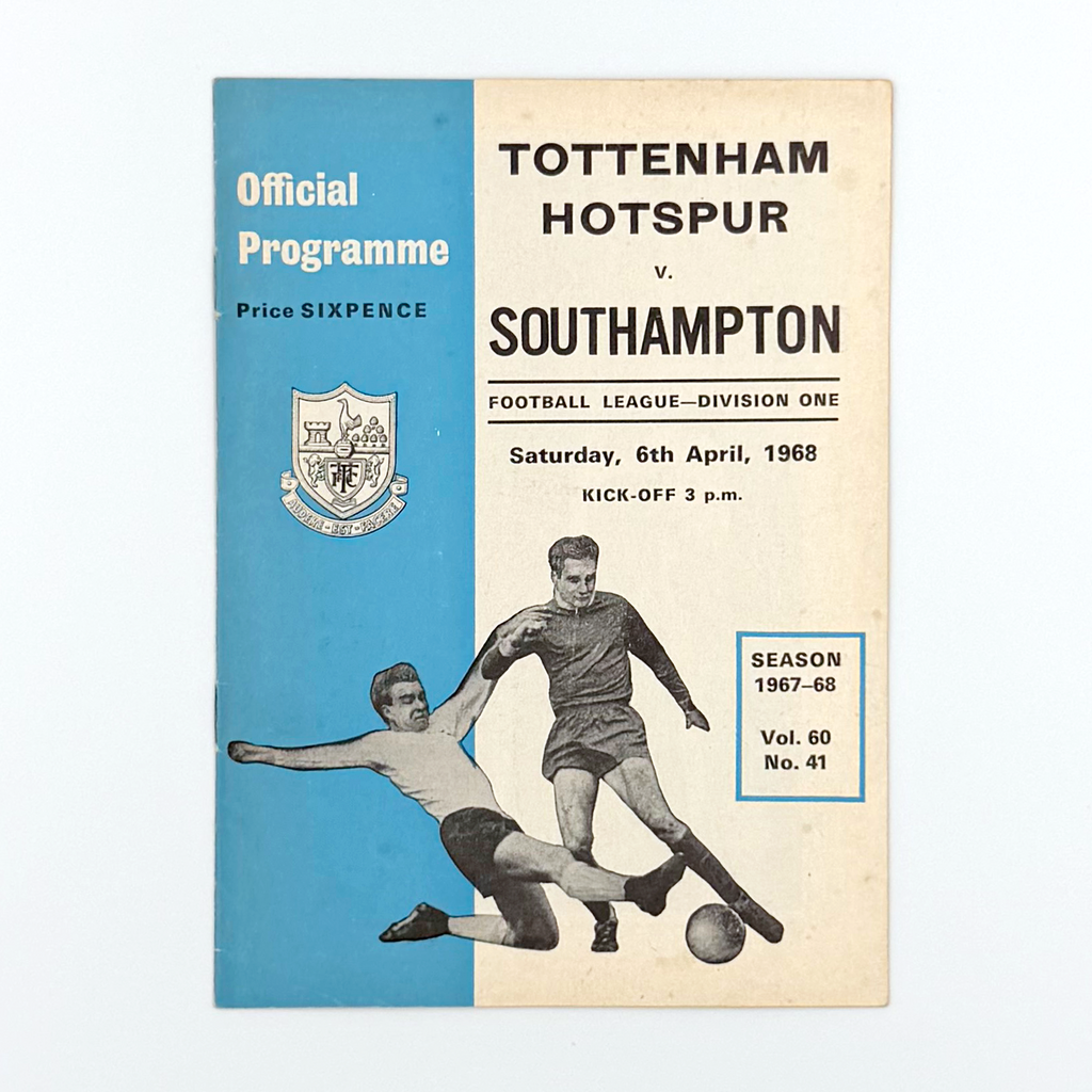 Tottenham Hotspur vs Southampton Programme (6 April 1968)