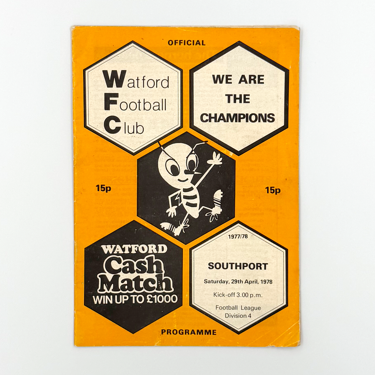 Watford vs Southport Programme (29 April 1978)
