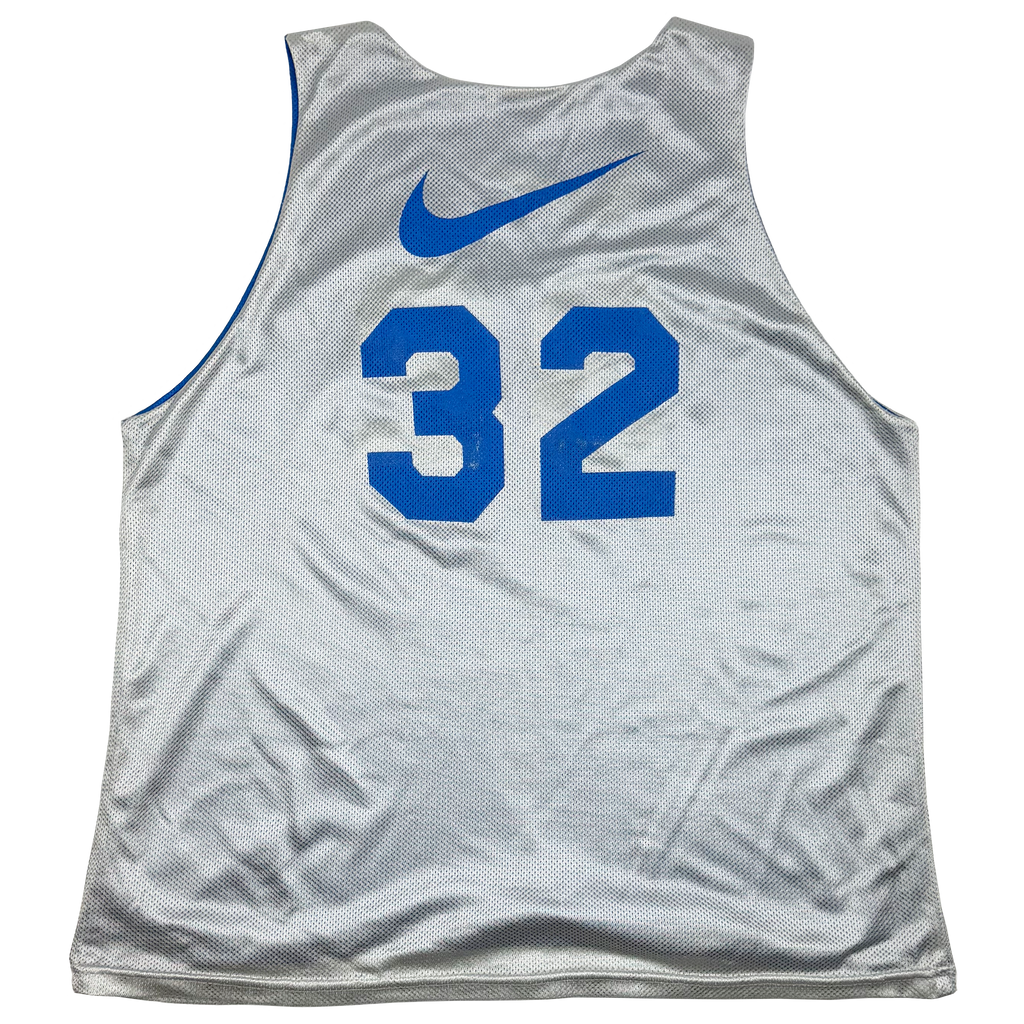 Dallas Mavericks Fort Worth YMCA Blue/Silver Reversible Basketball Vest | Medium