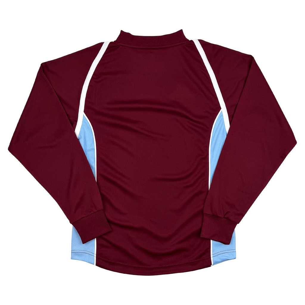 Le Coq Sportif Long-Sleeve Football Shirt - Claret and Blue | Extra Small