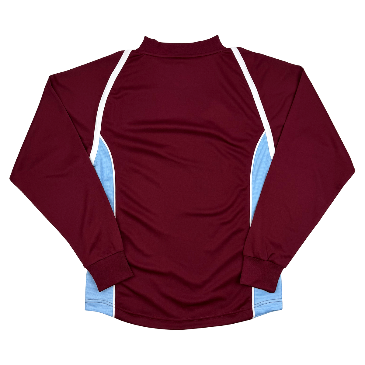 Le Coq Sportif Long-Sleeve Football Shirt - Claret and Blue | Extra Small