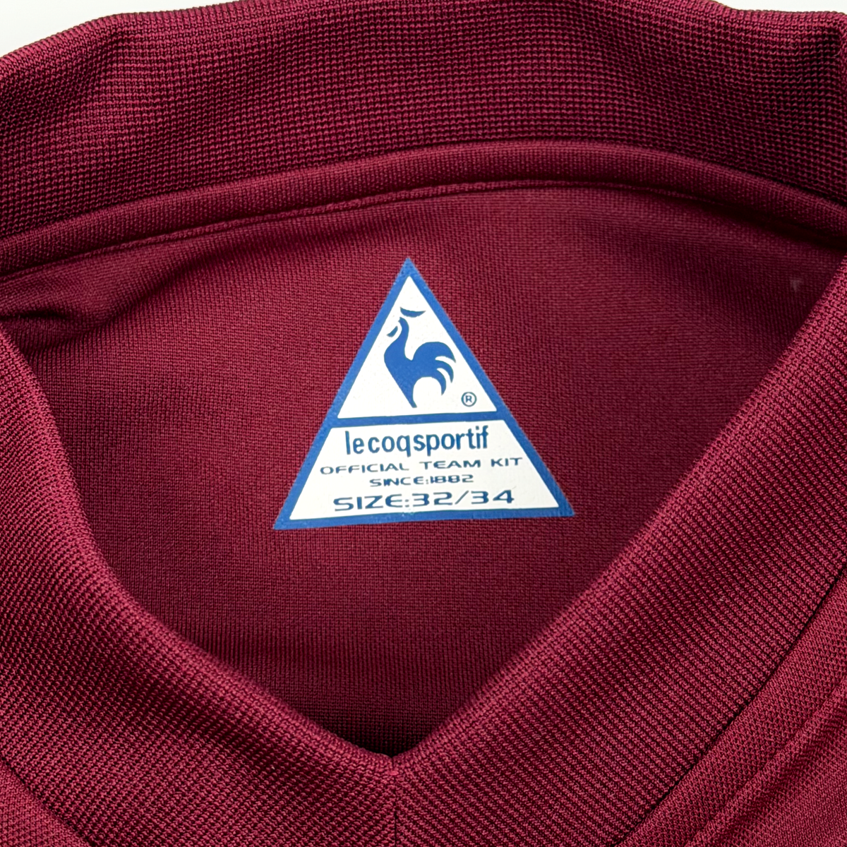 Le Coq Sportif Long-Sleeve Football Shirt - Claret and Blue | Extra Small