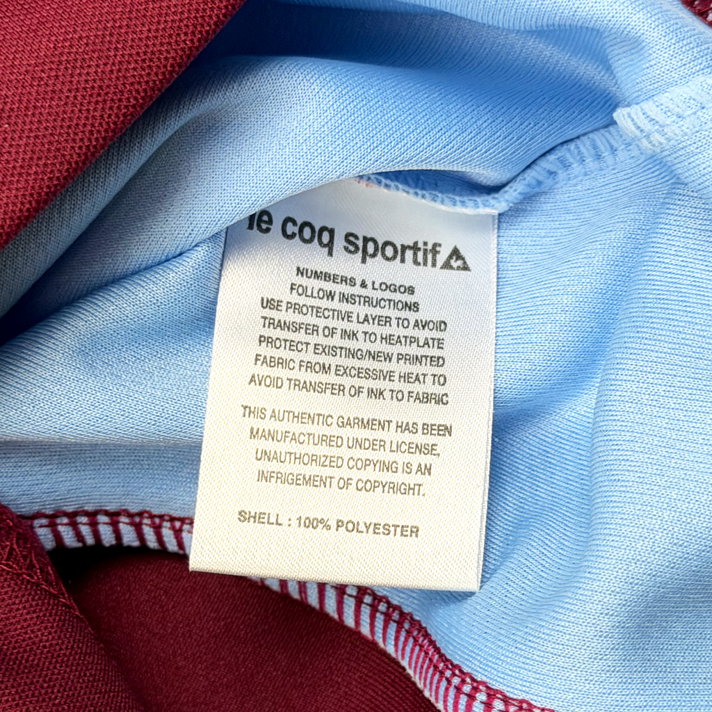 Le Coq Sportif Long-Sleeve Football Shirt - Claret and Blue | Extra Small