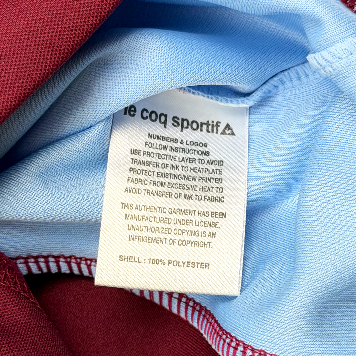 Le Coq Sportif Long-Sleeve Football Shirt - Claret and Blue | Extra Small