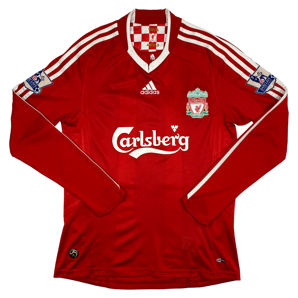 Liverpool Home Shirt Long-Sleeved (2008-10) - Mascherano 20 | Small