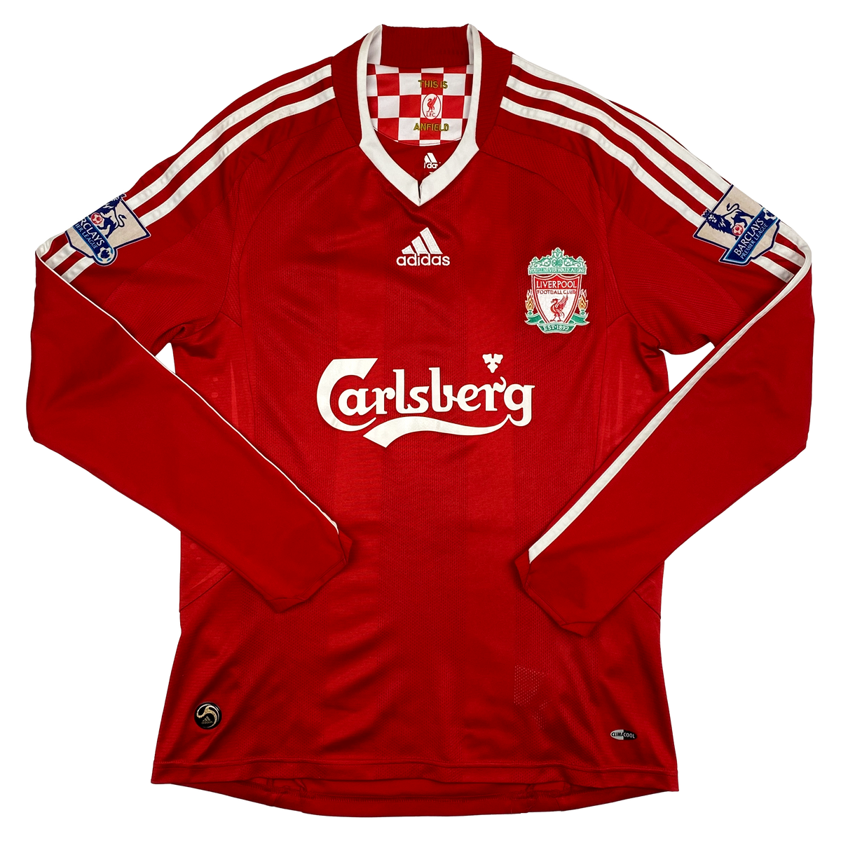 Liverpool Home Shirt Long-Sleeved (2008-10) - Mascherano 20 | Small