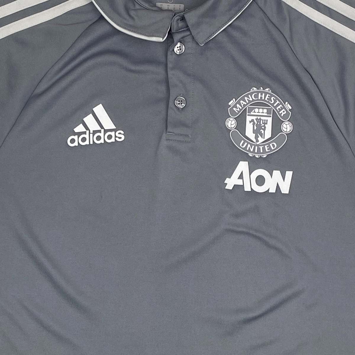 Manchester United Grey Training Polo (2017-18) | Small