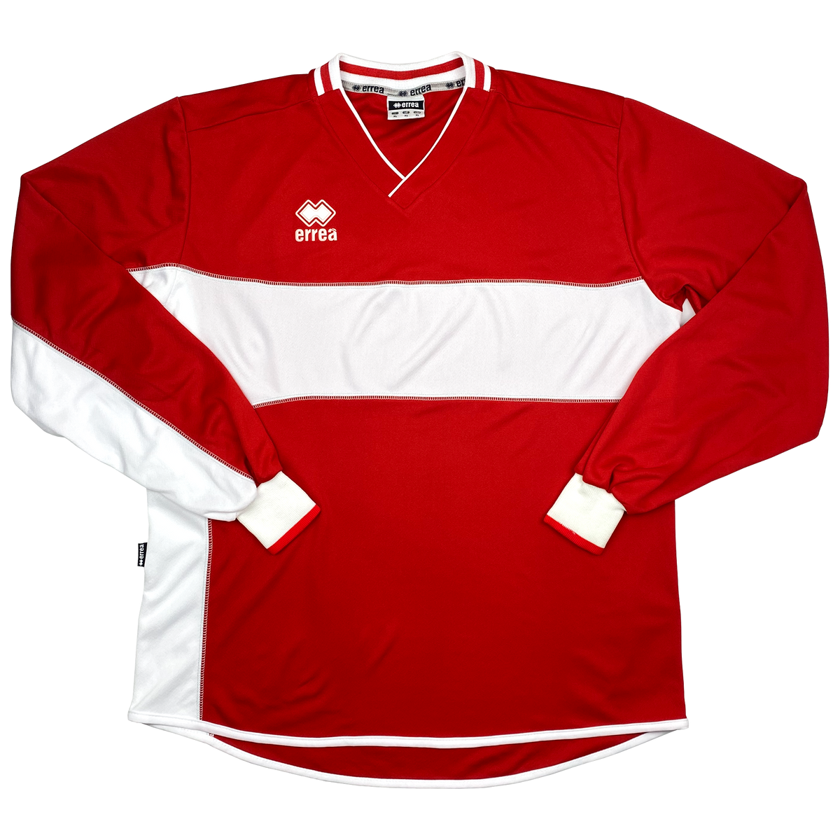 Erreà Red and White Long-Sleeve Template | Extra Large