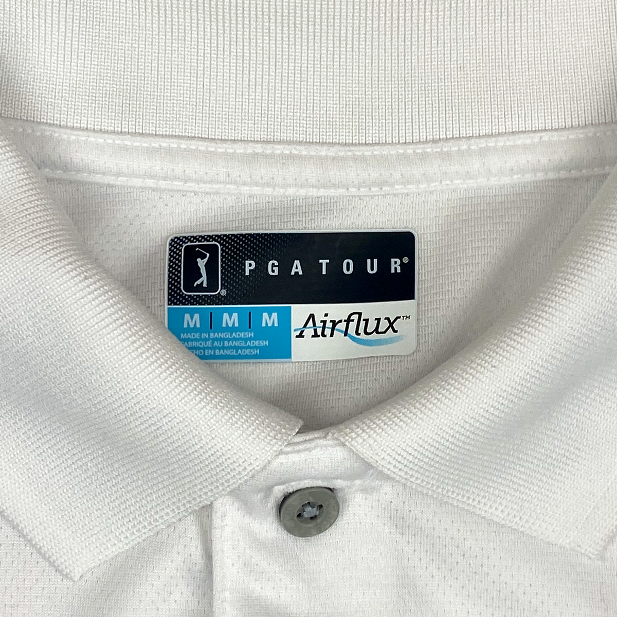 PGA Tour White Golf Shirt | Medium