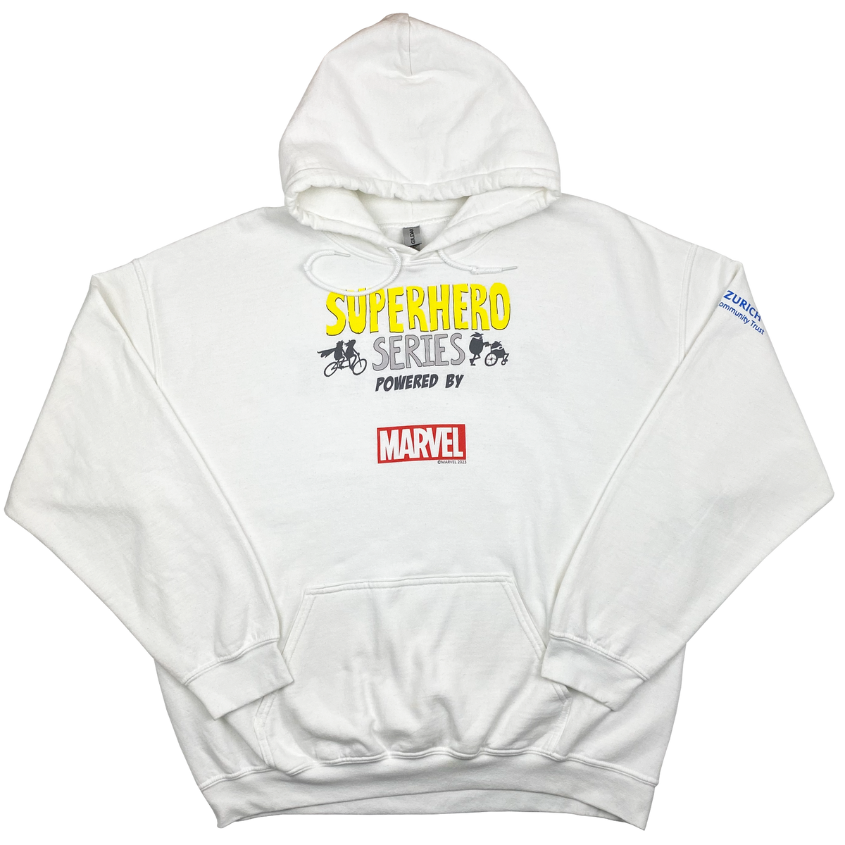 Superhero Series White Hoodie | Extra Large
