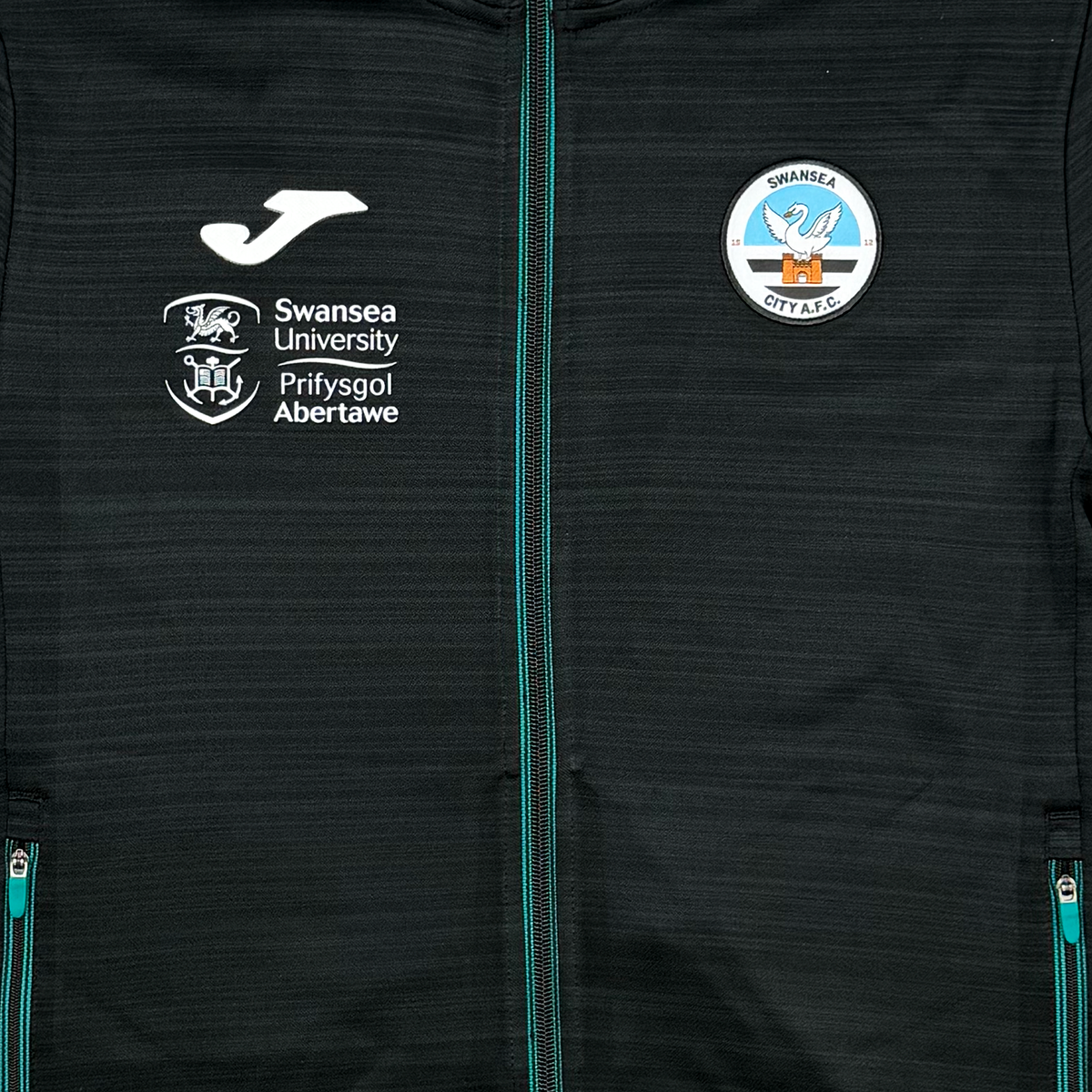 Swansea City Dark Grey Full-Zip Training Hoodie (2021-22) | Medium