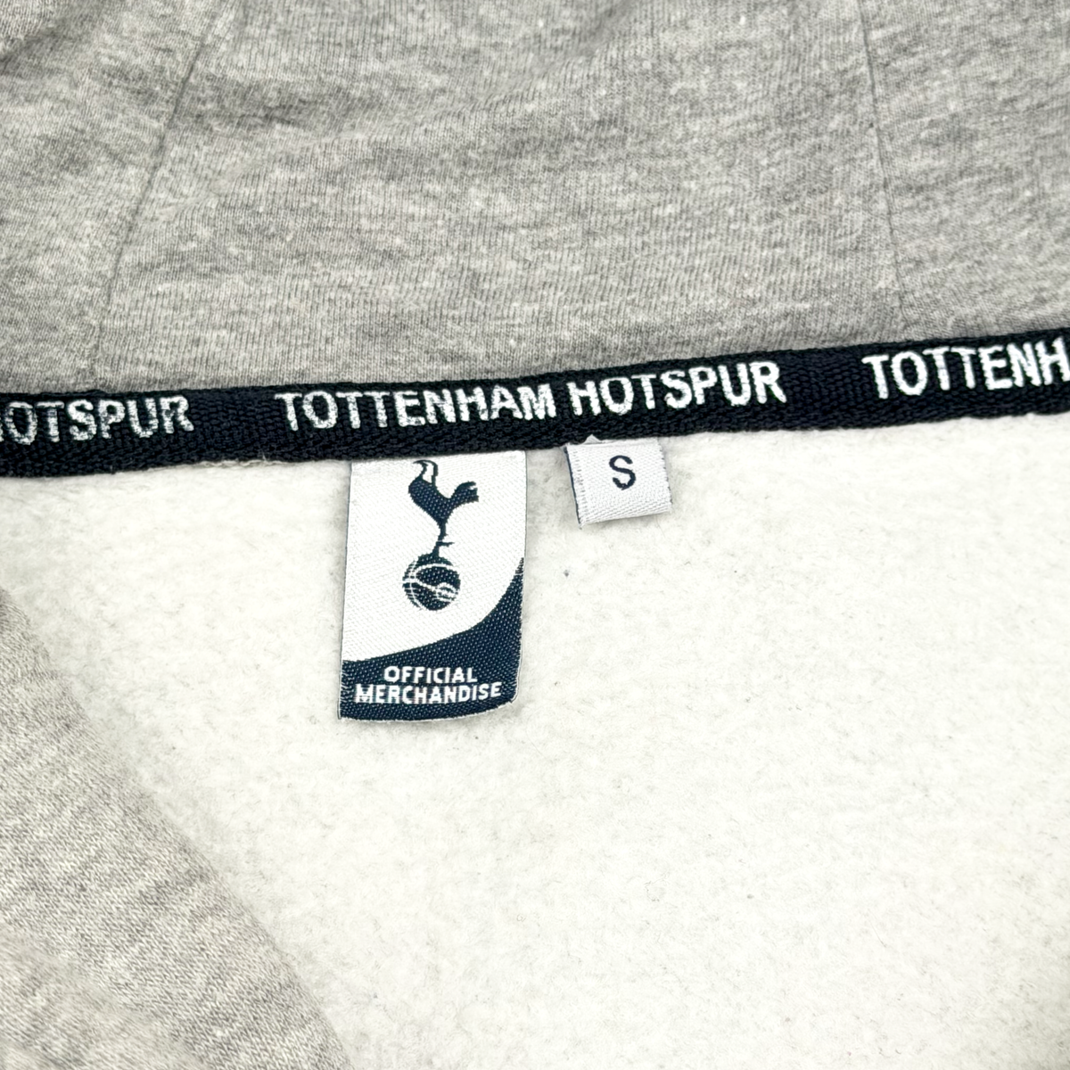 Tottenham Hotspur Grey and Navy Full-Zip Hoodie | Small