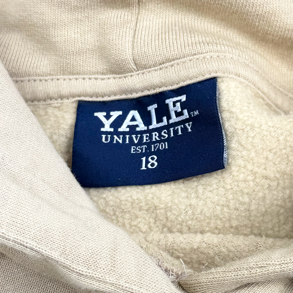 Yale University Sand Oversized Cropped Hoodie | Women's Extra Large