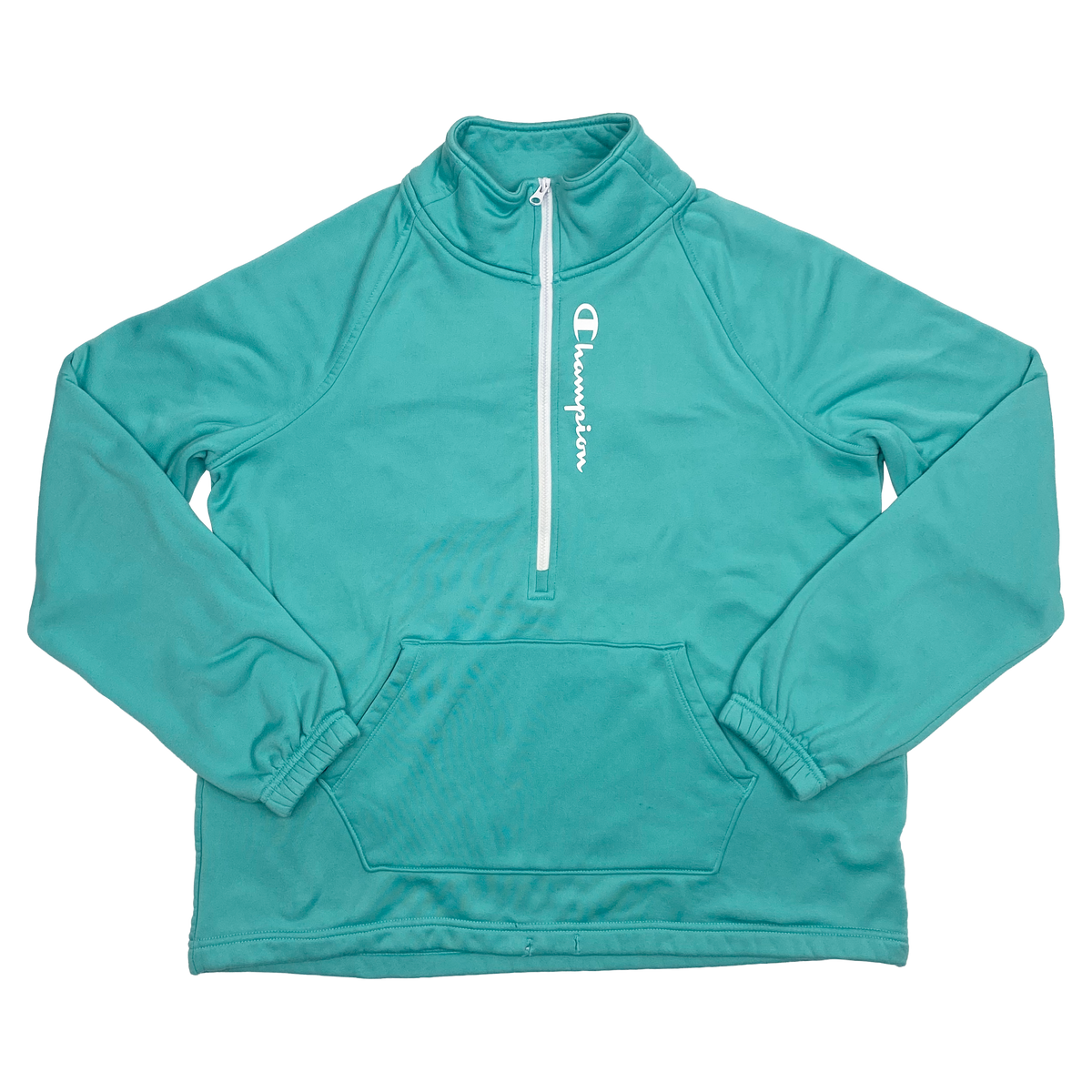 Champion Teal Quarter-Zip Fleece Jacket | Women's Small