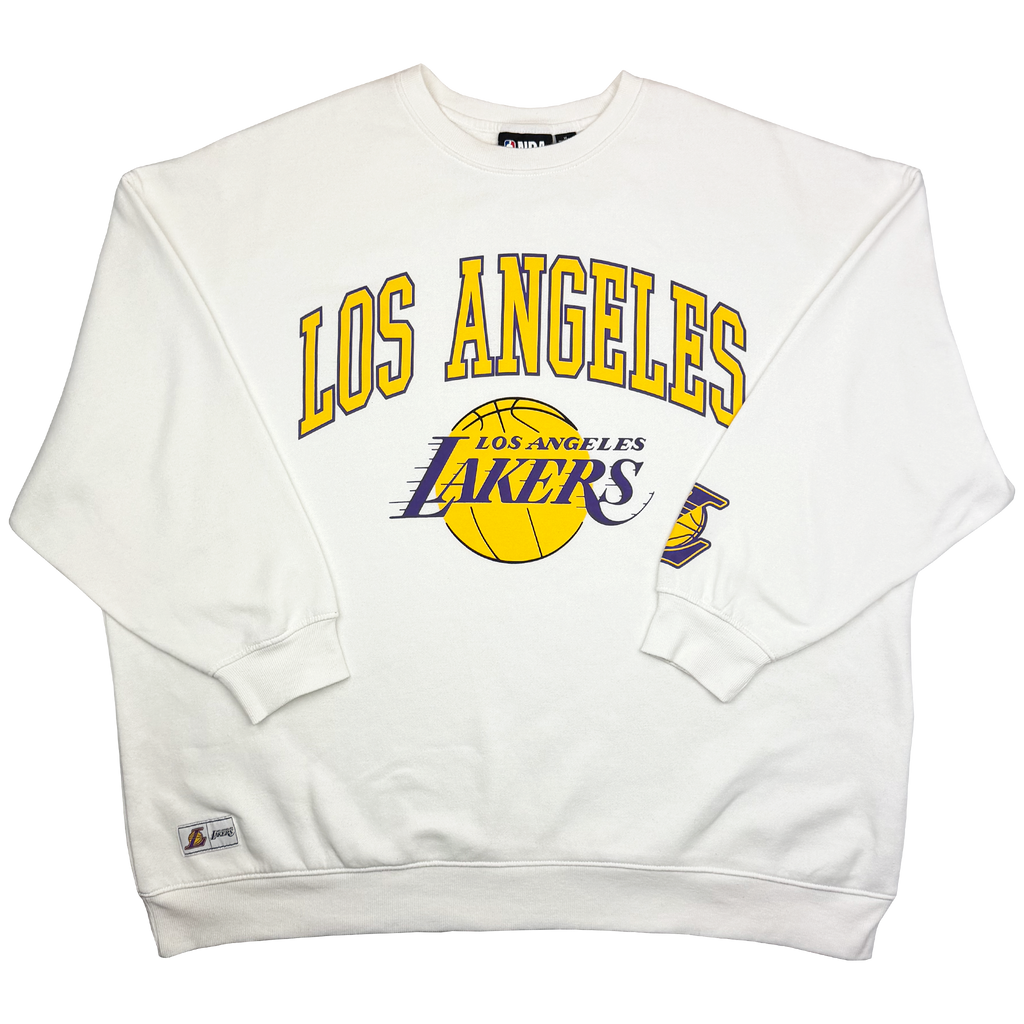 Los Angeles Lakers Oversized White Sweatshirt | Extra Large