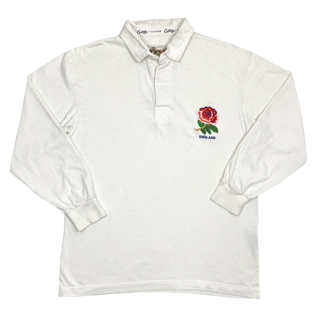 England Rugby Union Cotton Traders Long-Sleeve Polo | Small