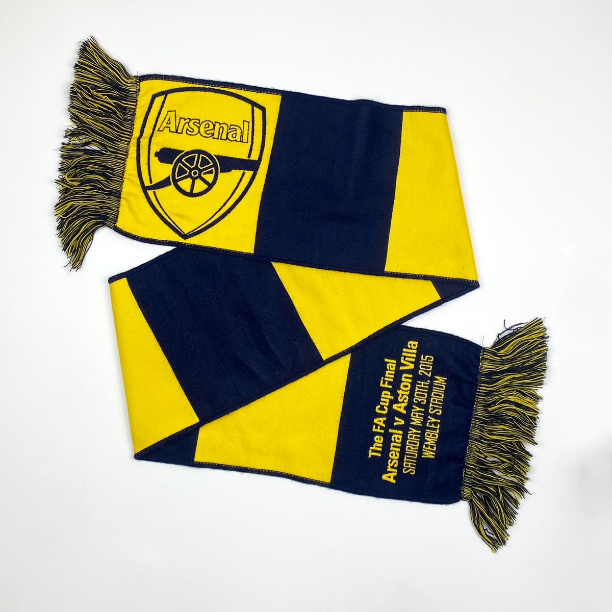 Arsenal 2015 FA Cup Navy and Yellow Scarf