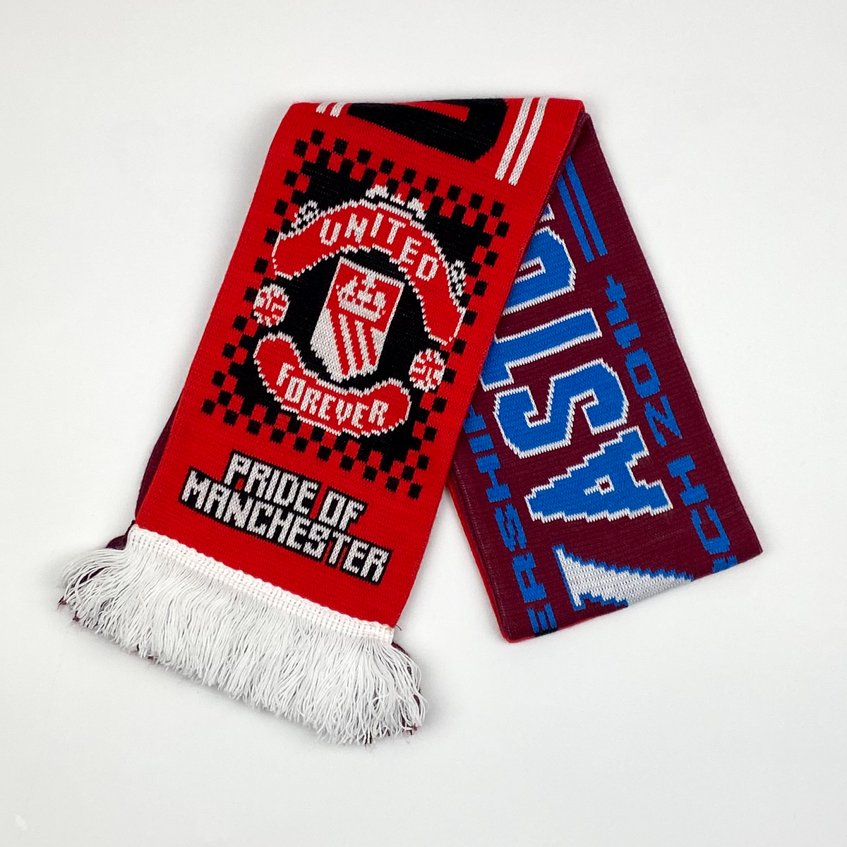 Manchester United vs Aston Villa 2014 Half-and-Half Scarf