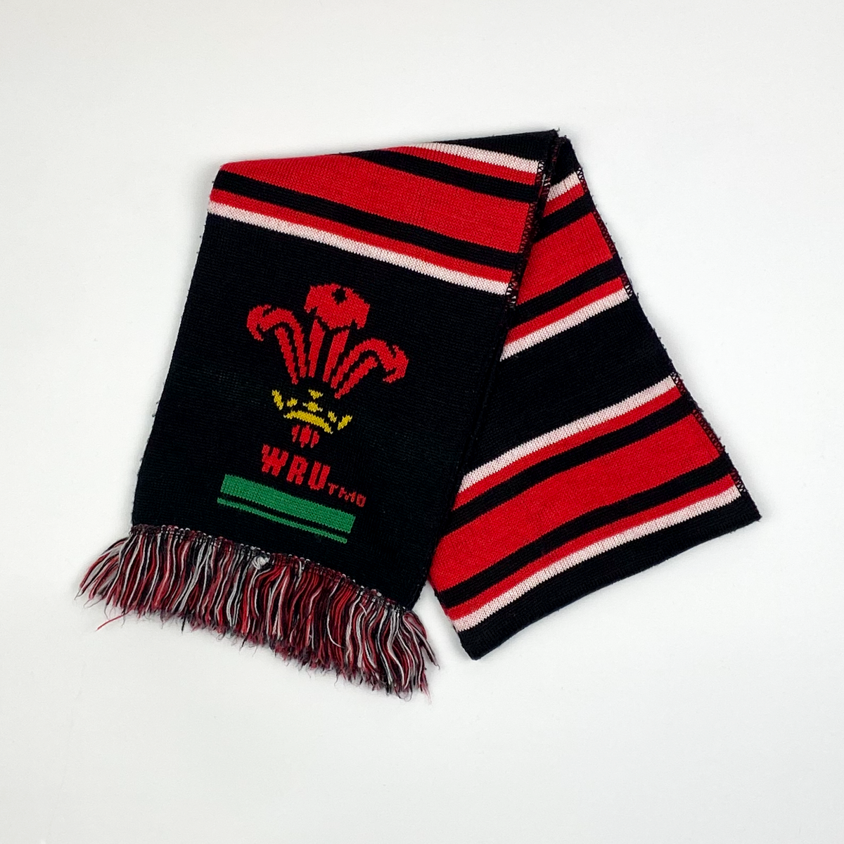 Wales Rugby Union Striped Vintage Scarf