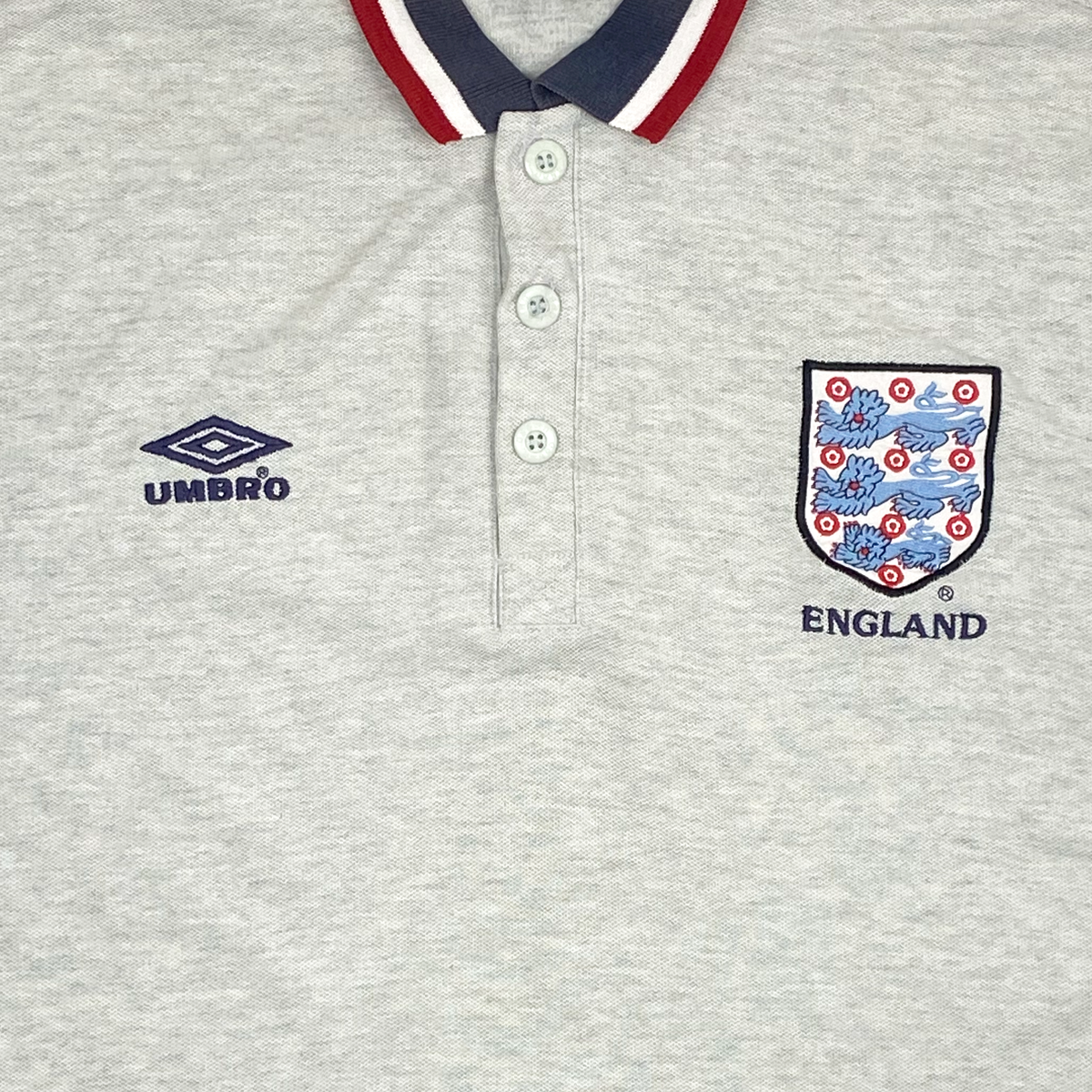 England Umbro Polo Shirt Grey (1996) | Medium