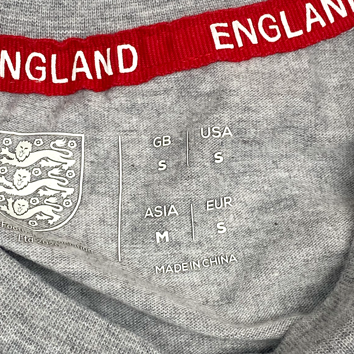 England Grey Graphic T-Shirt | Small