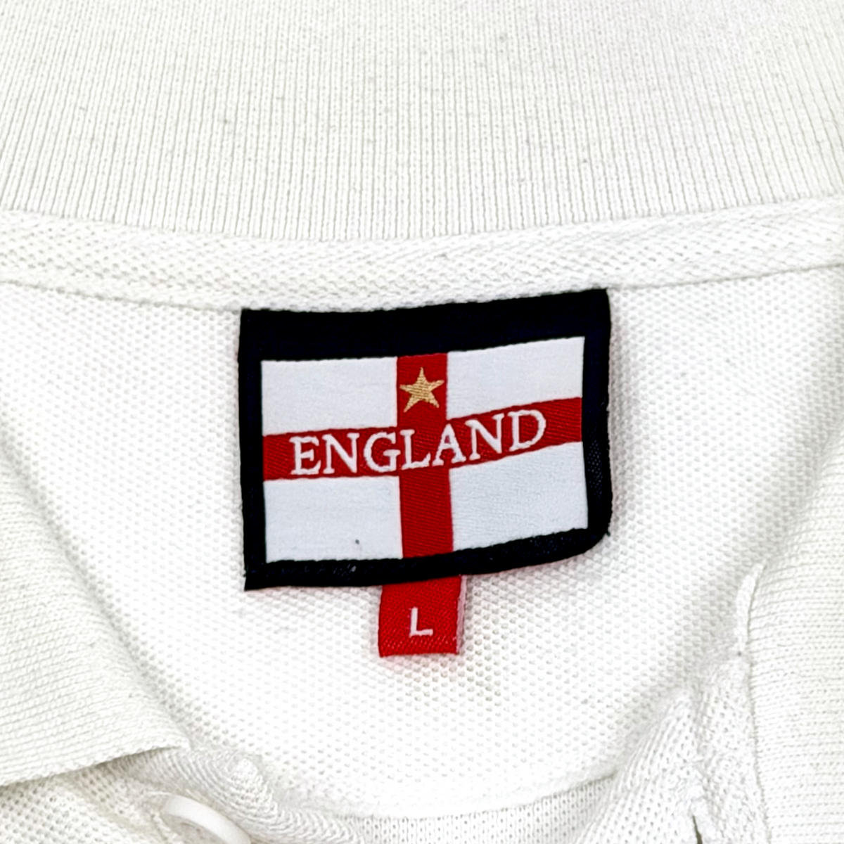 England White Polo Shirt | Large