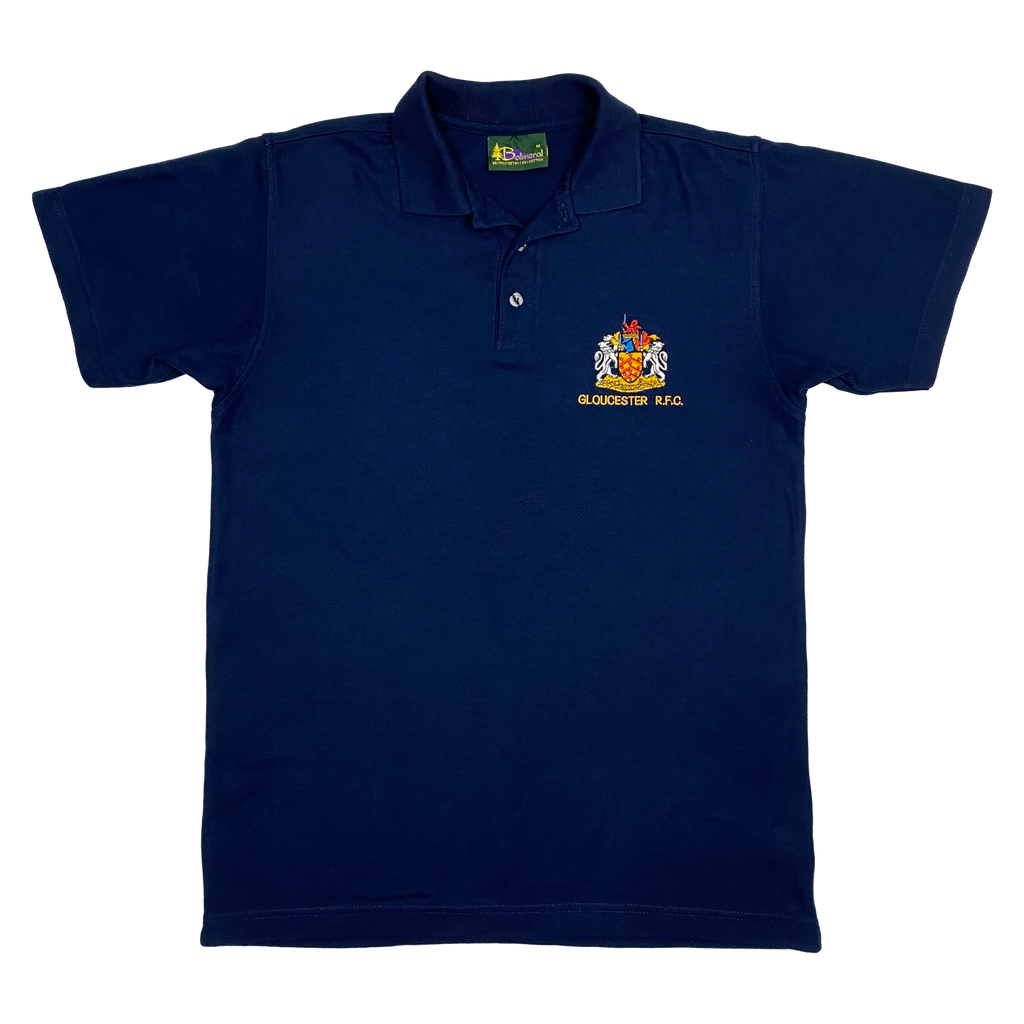 Gloucester Rugby Navy Polo Shirt | Medium