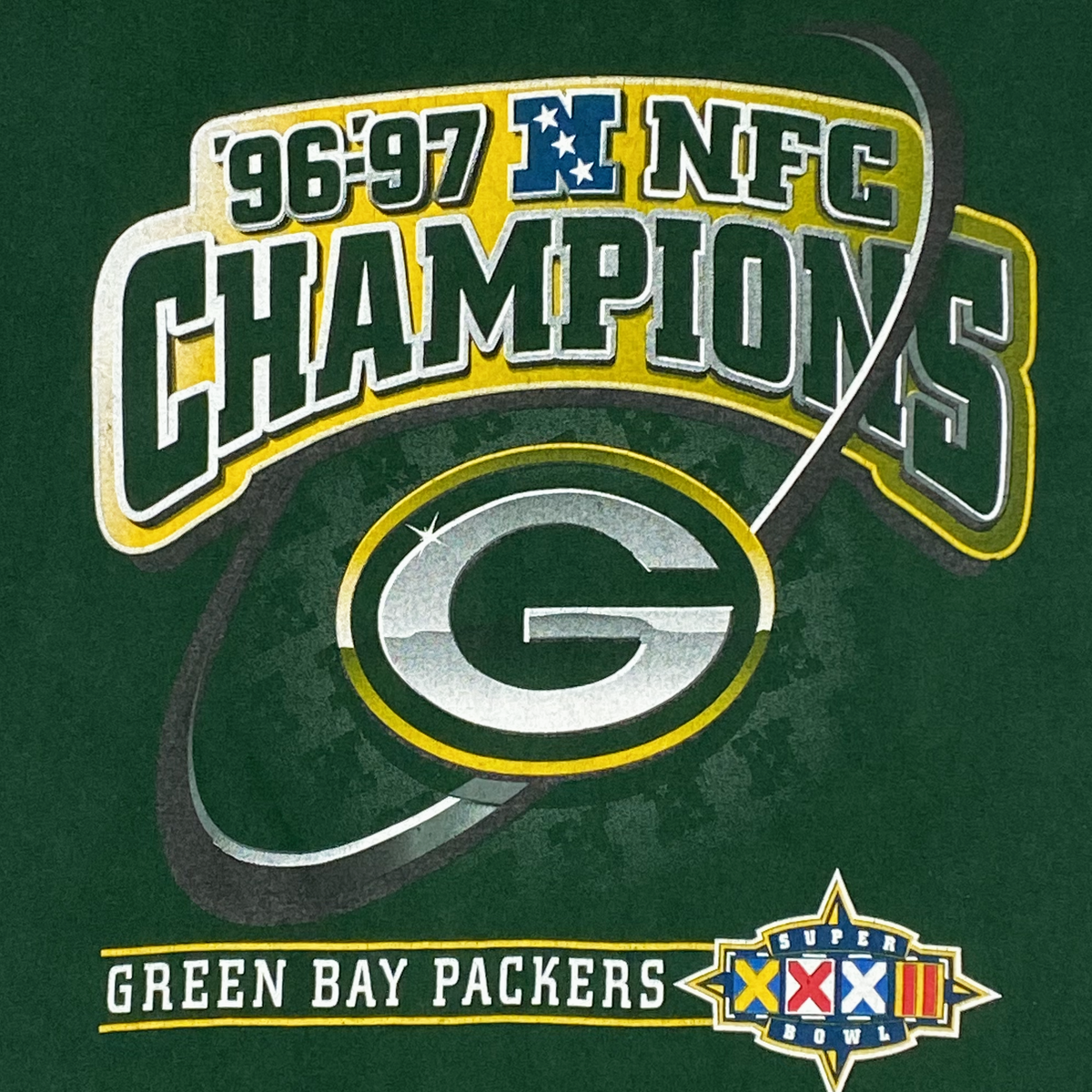 Green Bay Packers 96-97 NFC Champions T-Shirt | Extra Large