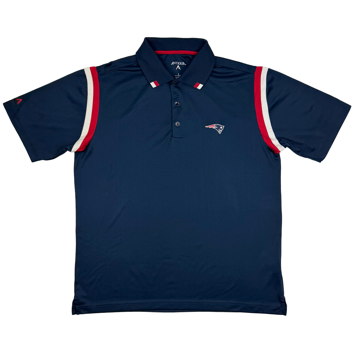 New England Patriots Navy Blue Polo Shirt | Large