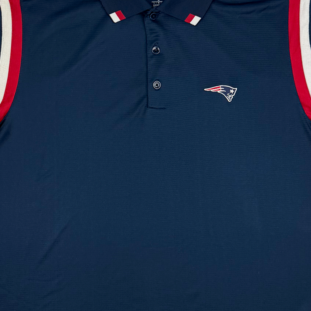 New England Patriots Navy Blue Polo Shirt | Large