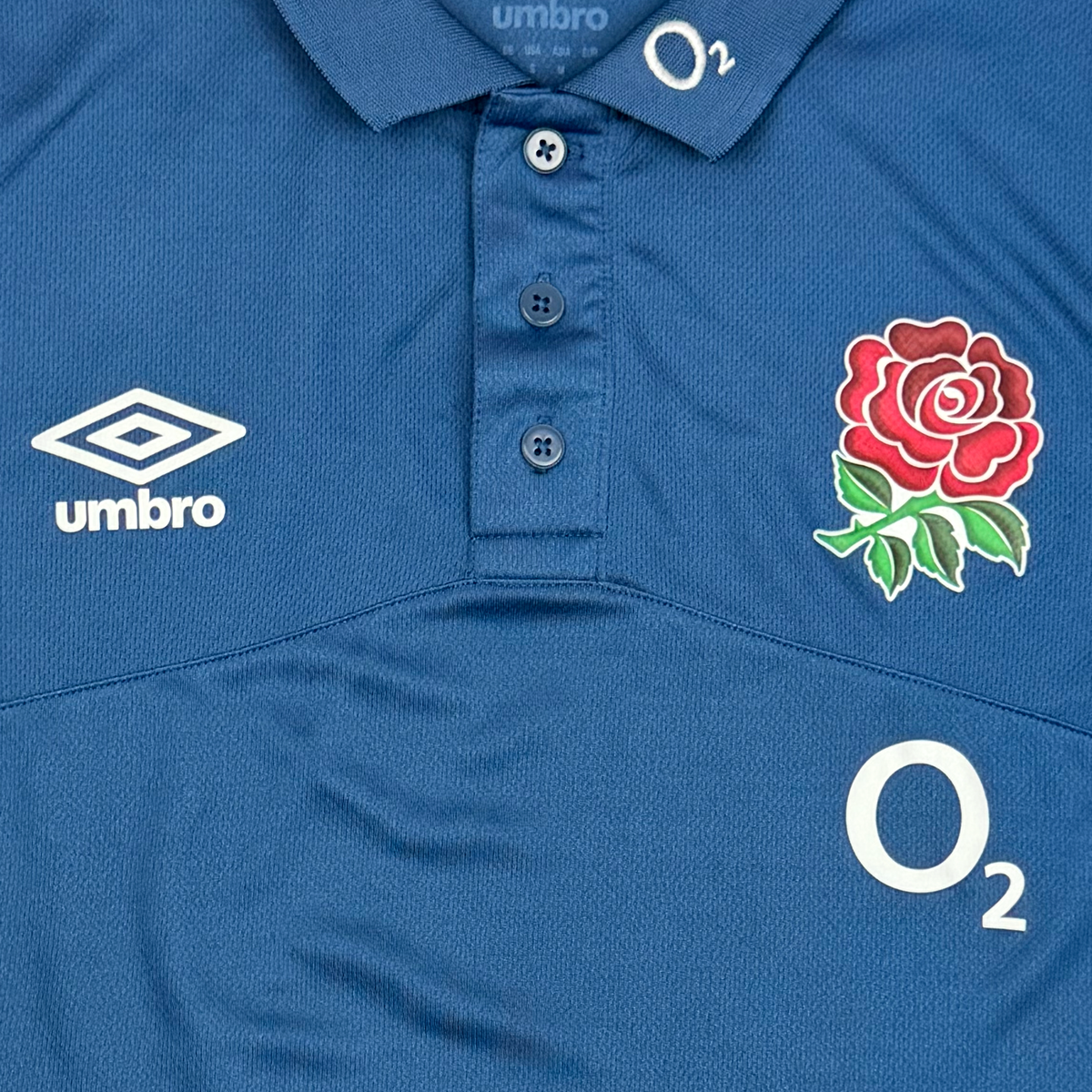England Rugby Union Blue Polo Shirt | Small