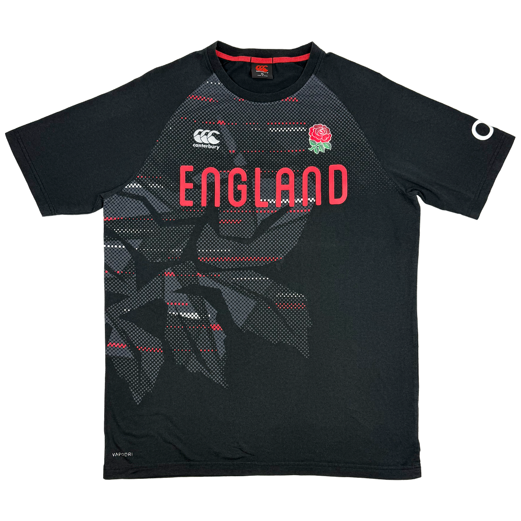 England Rugby Union Black and Red Canterbury T-Shirt | Extra Large