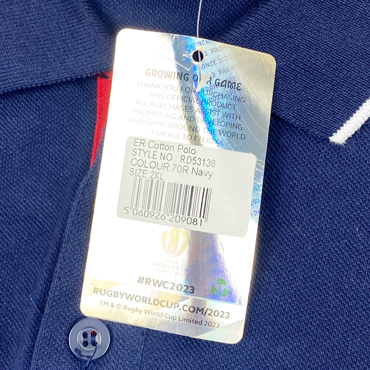 England Rugby World Cup 2023 Polo Shirt Navy | XXL