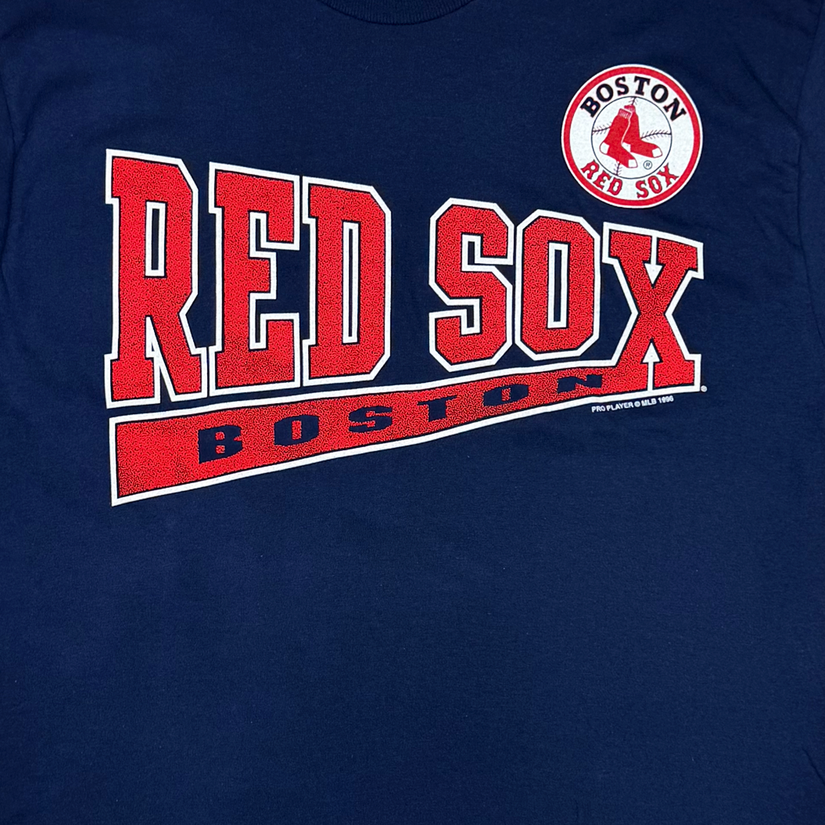 Boston Red Sox Navy Blue T-Shirt (1996) | Large