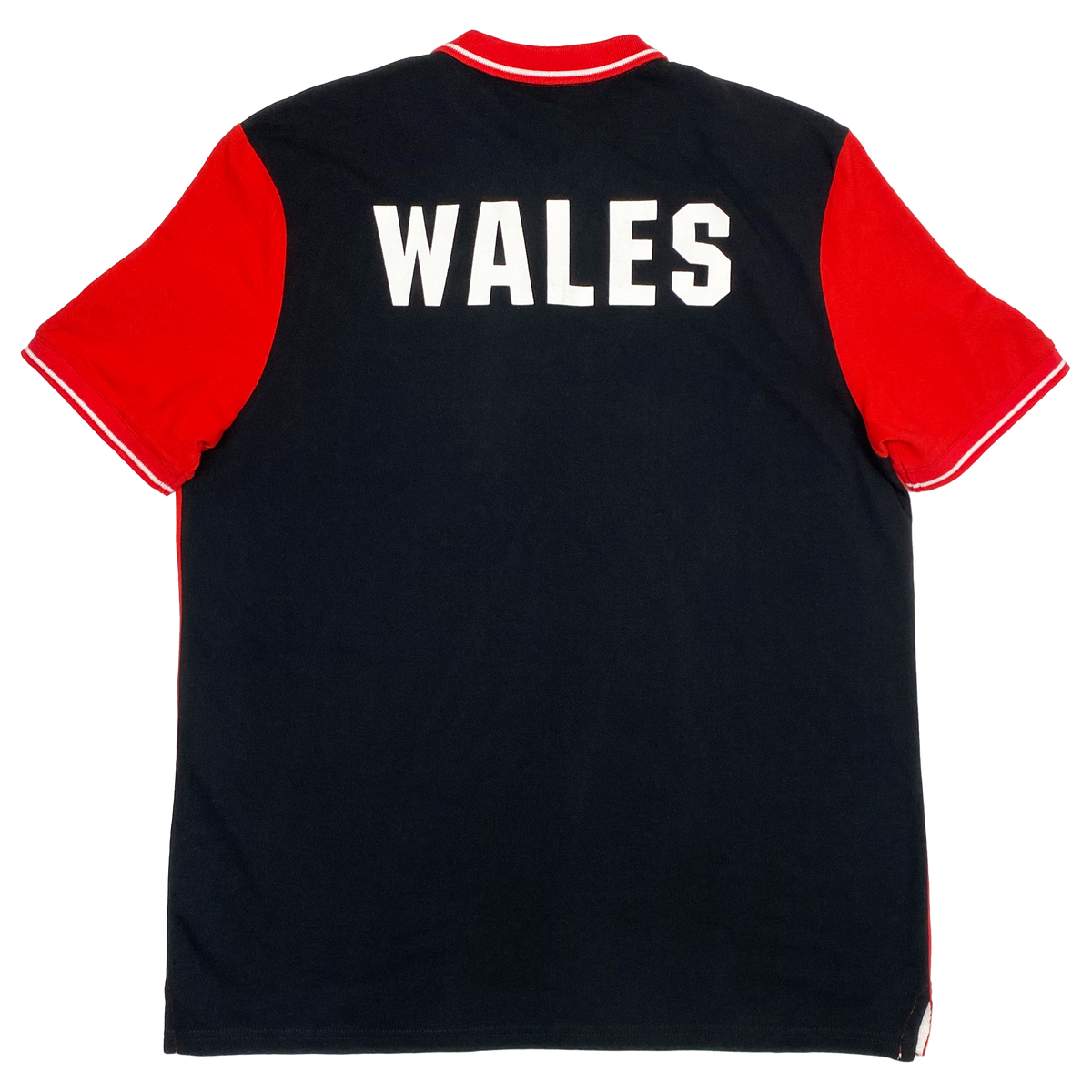 Wales Polo Shirt Black & Red | Extra Large