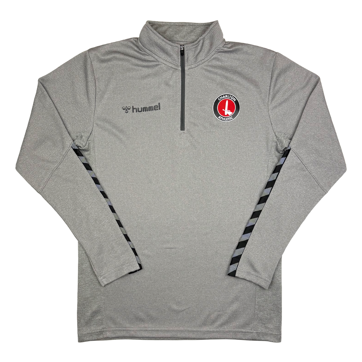 Charlton Athletic Grey Quarter-Zip Drill Top | Small