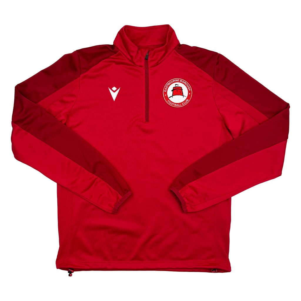 Eastbourne Borough Red Quarter-Zip Drill Top | Extra Small