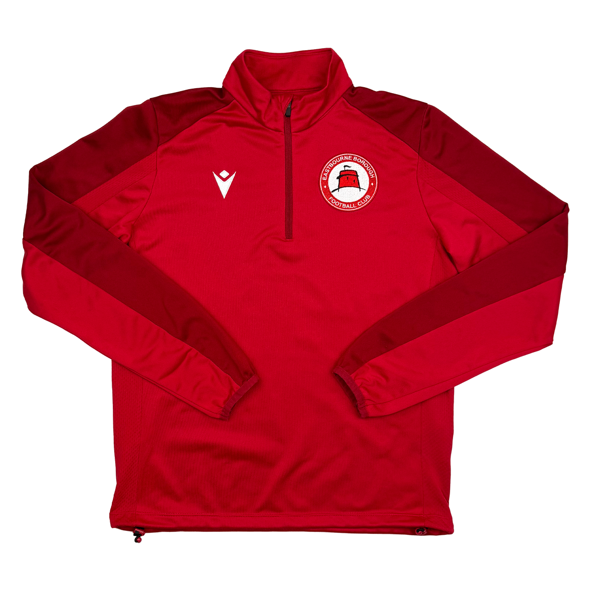 Eastbourne Borough Red Quarter-Zip Drill Top | Extra Small