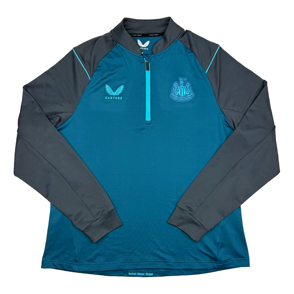 Newcastle United Quarter-Zip Teal Drill Top (2022-23) | Women's Large